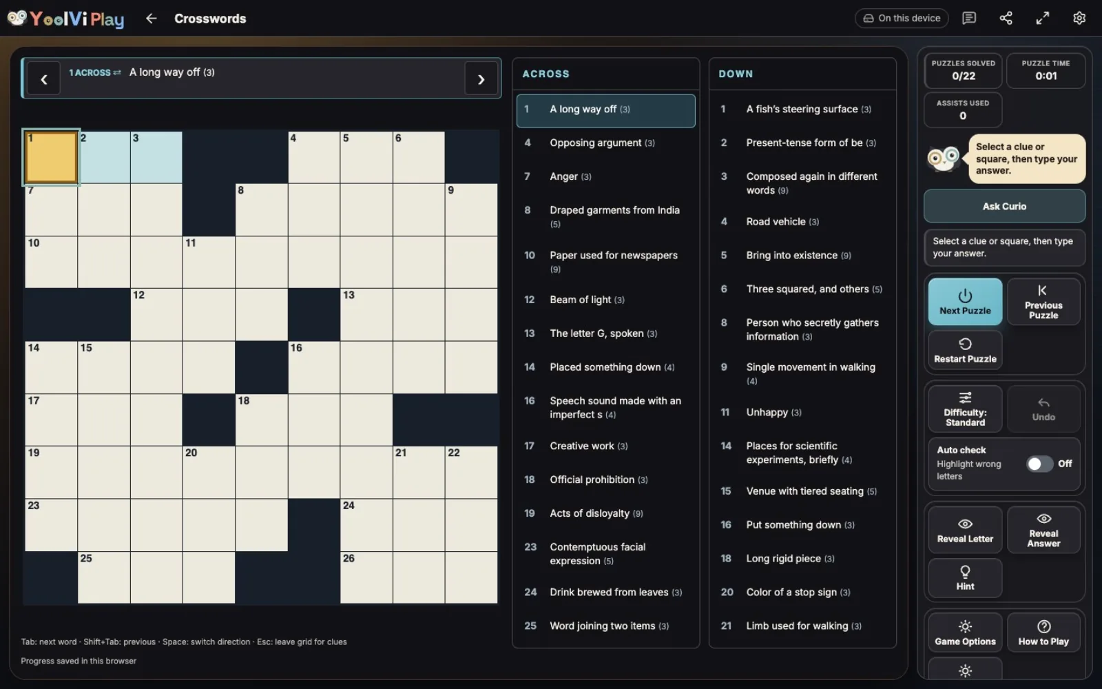 Crosswords game artwork